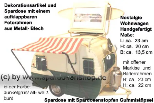 Nostalgie Wohnwagen dunkelgrün A